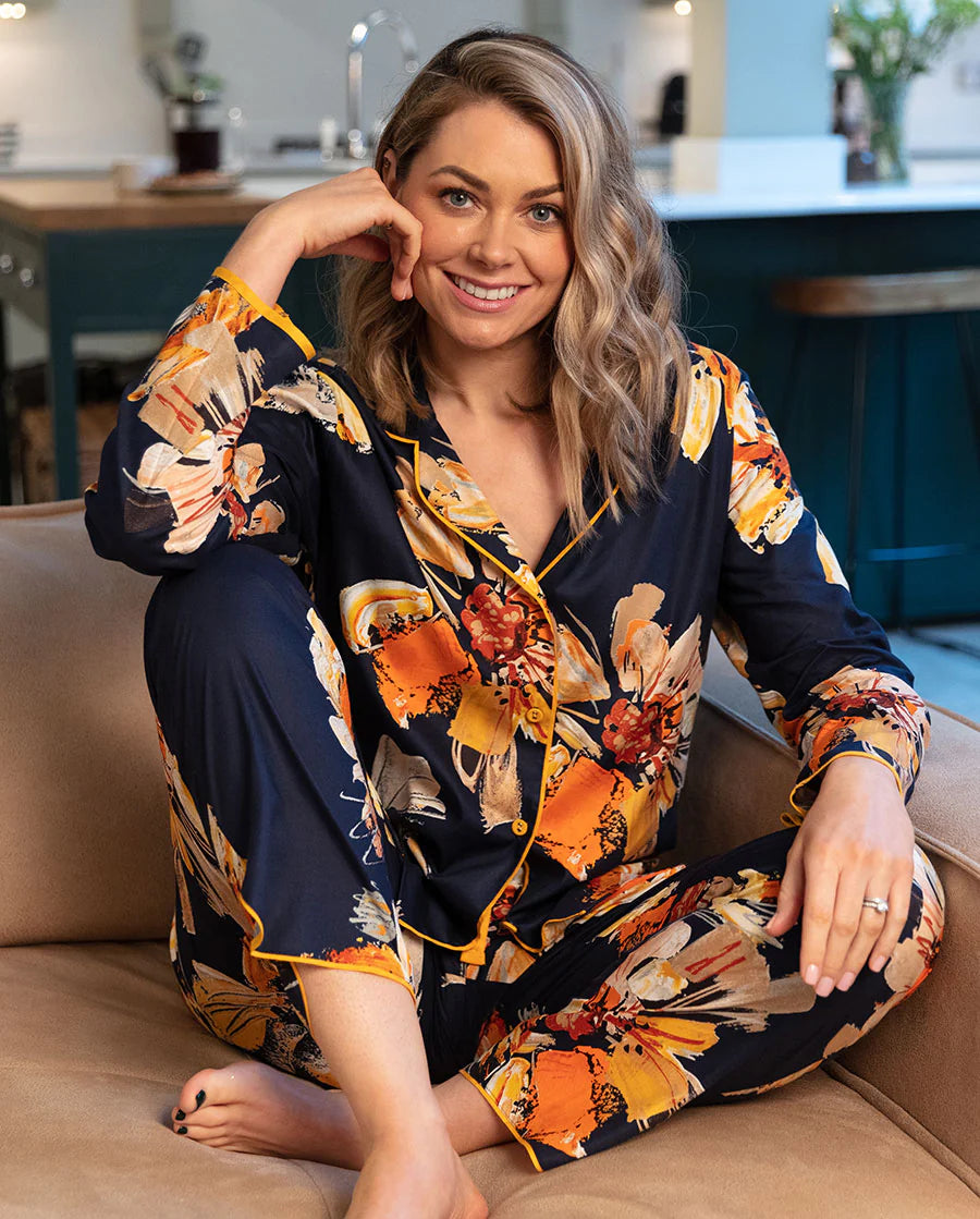 Womens floral pyjama set sale