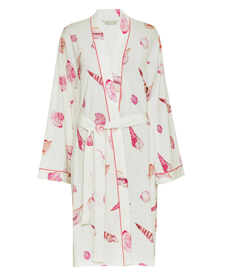 Shelly Shell Printed Jersey Short Dressing Robe