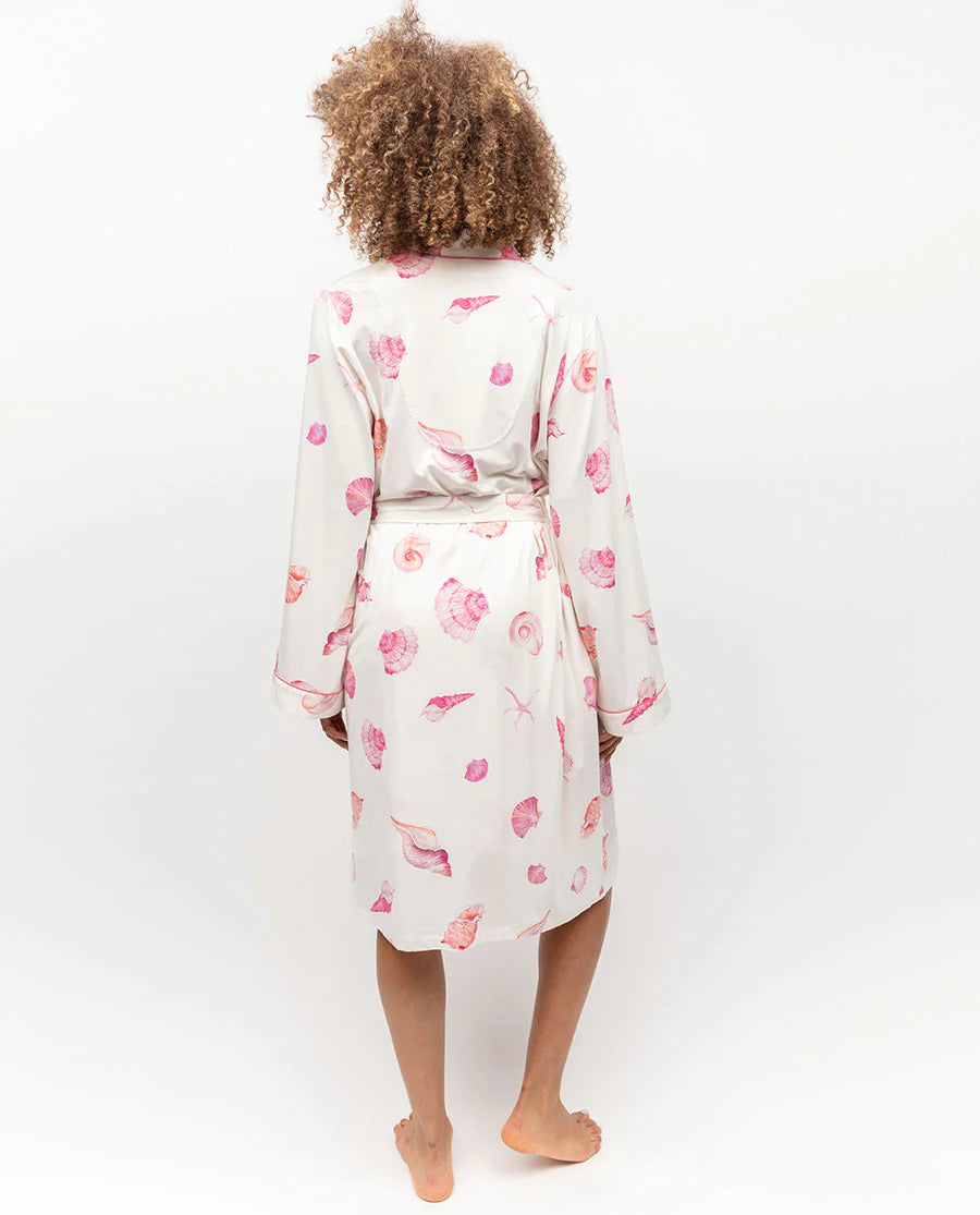 Shelly Shell Printed Jersey Short Dressing Robe