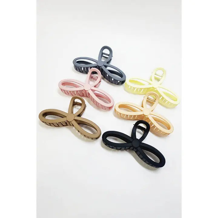 Matte Color Knot Hair Claw Clip