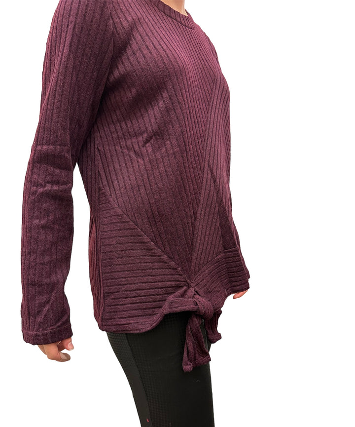 Long Sleeve Tie Front Sweater