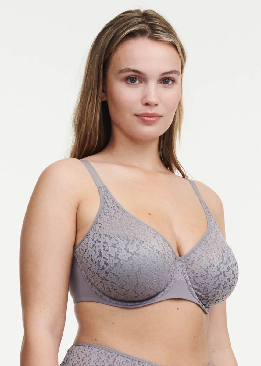 Chantelle Norah Molded Underwire Bra - Purple Grey