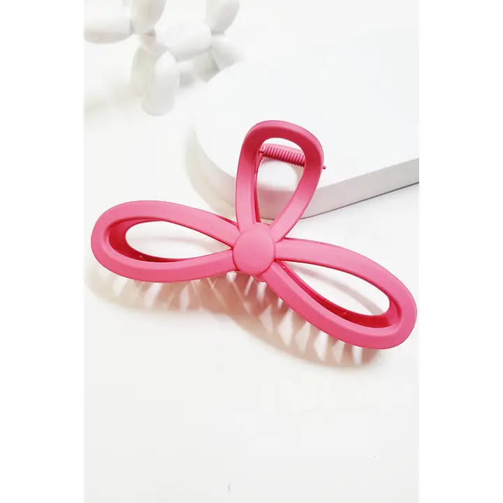 Matte Color Knot Hair Claw Clip