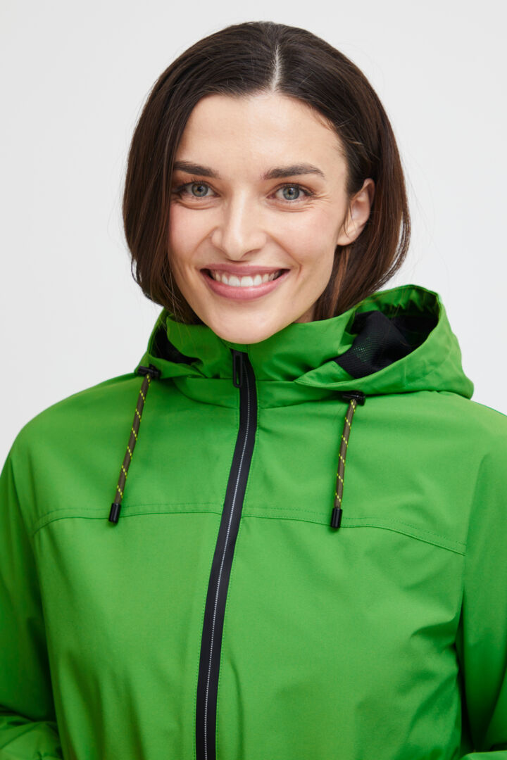 Fransa Lime Hooded Jacket