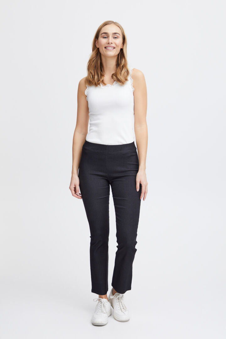 Fransa Jeggings - Black Denim