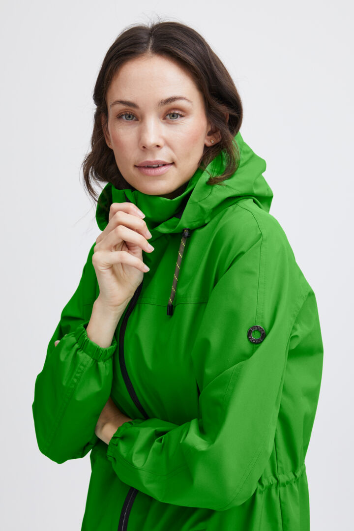 Fransa Lime Hooded Jacket