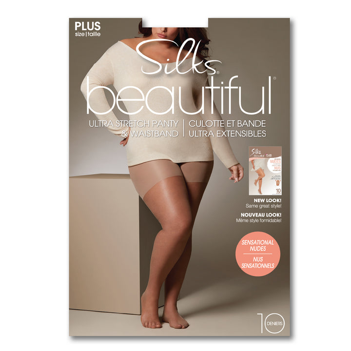 Plus Size Ultimate Comfort Invisible Sheer Pantyhose with Sandalfoot