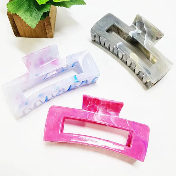 Marble Color Hair Claw Clip