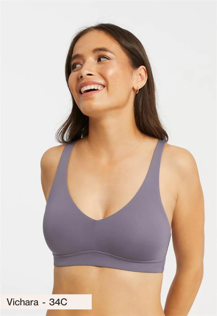 Mysa Cup-Sized Wire-Free Bralette - Purple Cloud