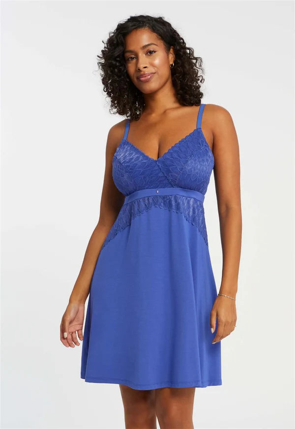 Modal Bust Support Chemise - Sapphire