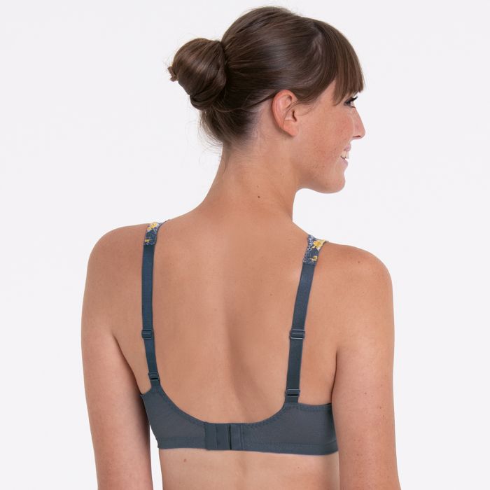 Colette Mastectomy Bra with Padded Cups - Sky Grey