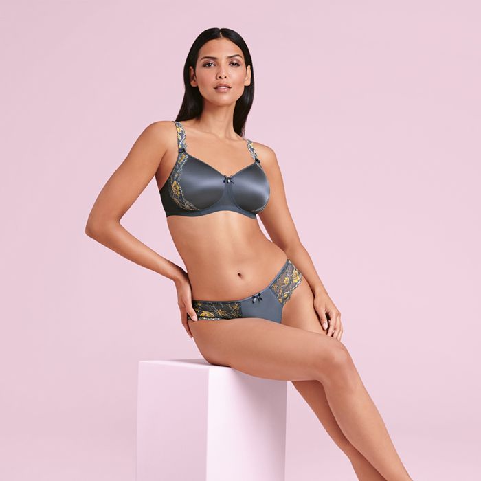 Colette Mastectomy Bra with Padded Cups - Sky Grey