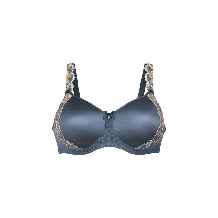 Colette Mastectomy Bra with Padded Cups - Sky Grey