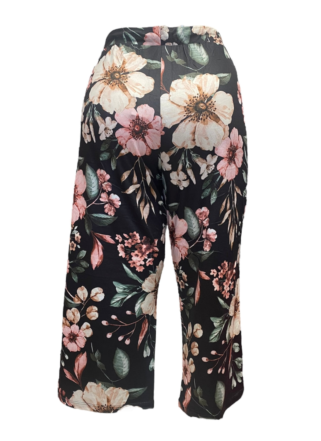 Morning Garden Wide Leg Capri - Botanical Floral