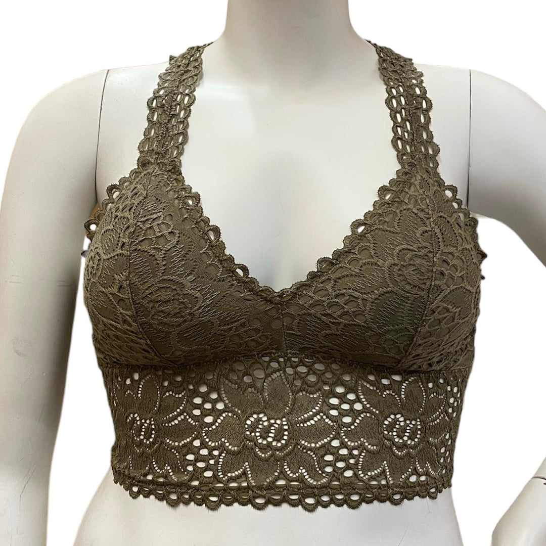 Stretch Lace Bralette With Removable Bra Pads