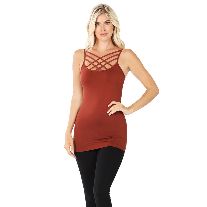 Seamless Triple Cross Front Cami