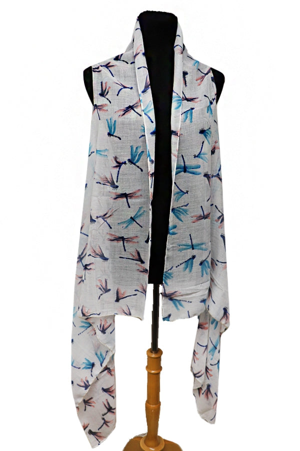 Dragonfly Multi-Printed Coverup Vest