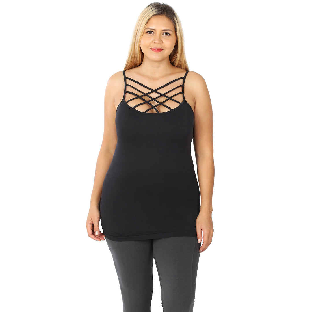 Seamless Triple Cross Front Cami