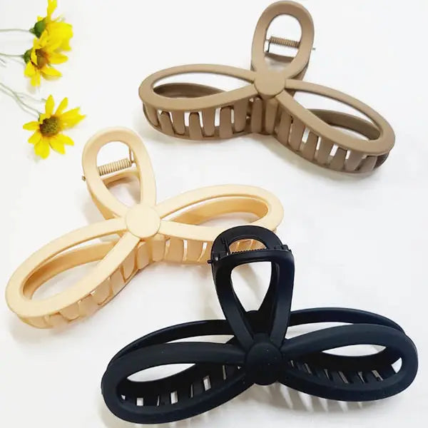 Matte Color Knot Hair Claw Clip