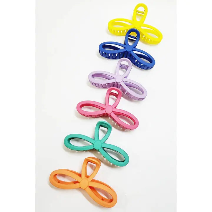 Matte Color Knot Hair Claw Clip