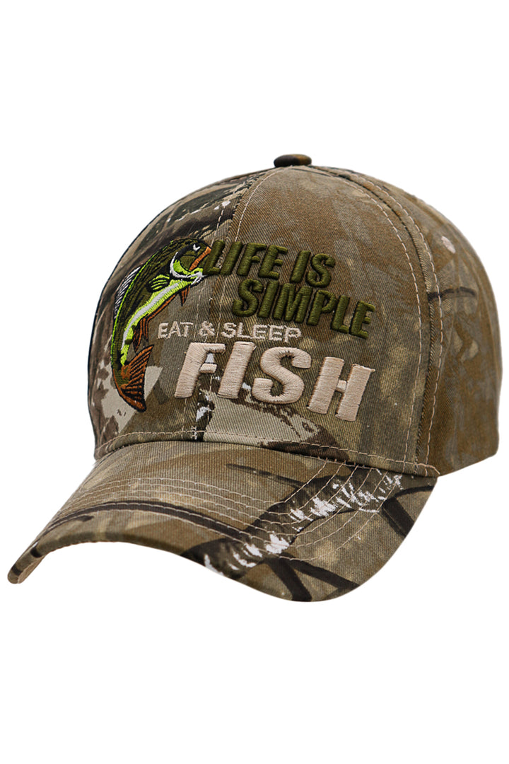 Life Is Simple Fish Baseball Cap