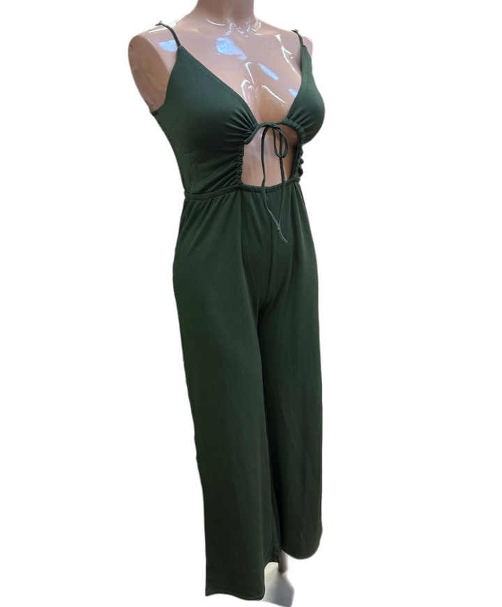 Cypress Tropic Illusion Cover-Up Jumpsuit - Size Small