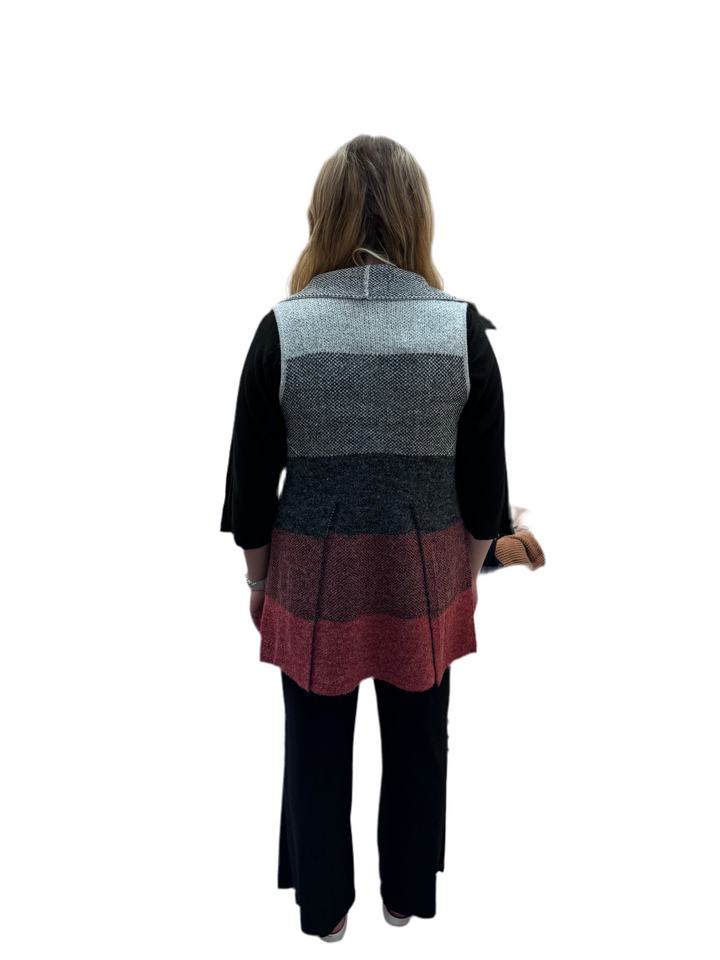 Sleeveless Knit Cardigan