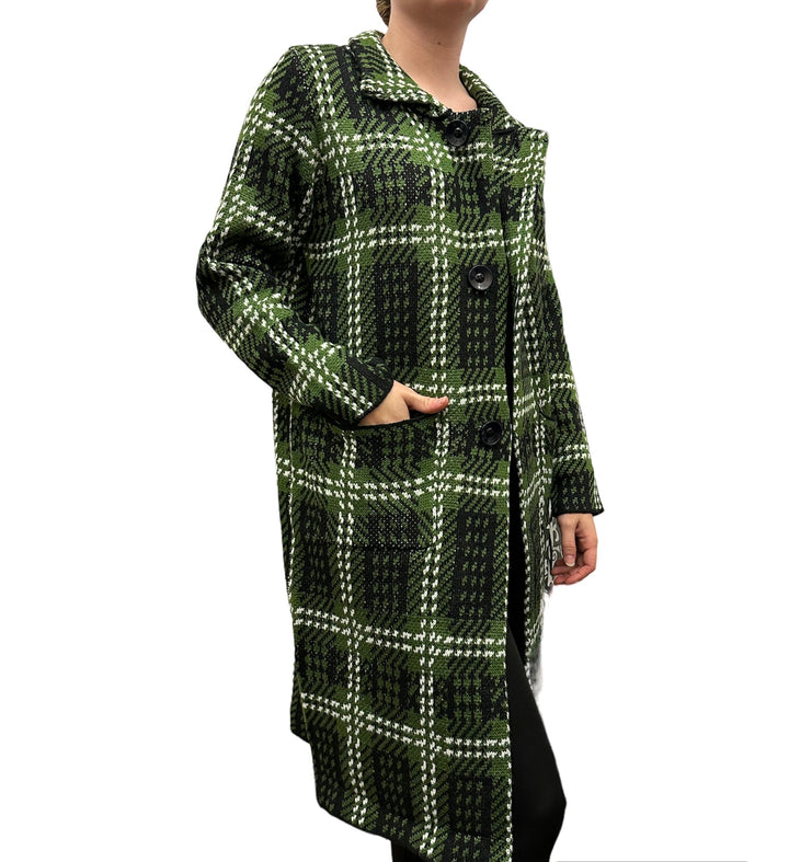 Aletta Long Button-Up Sweater Coat