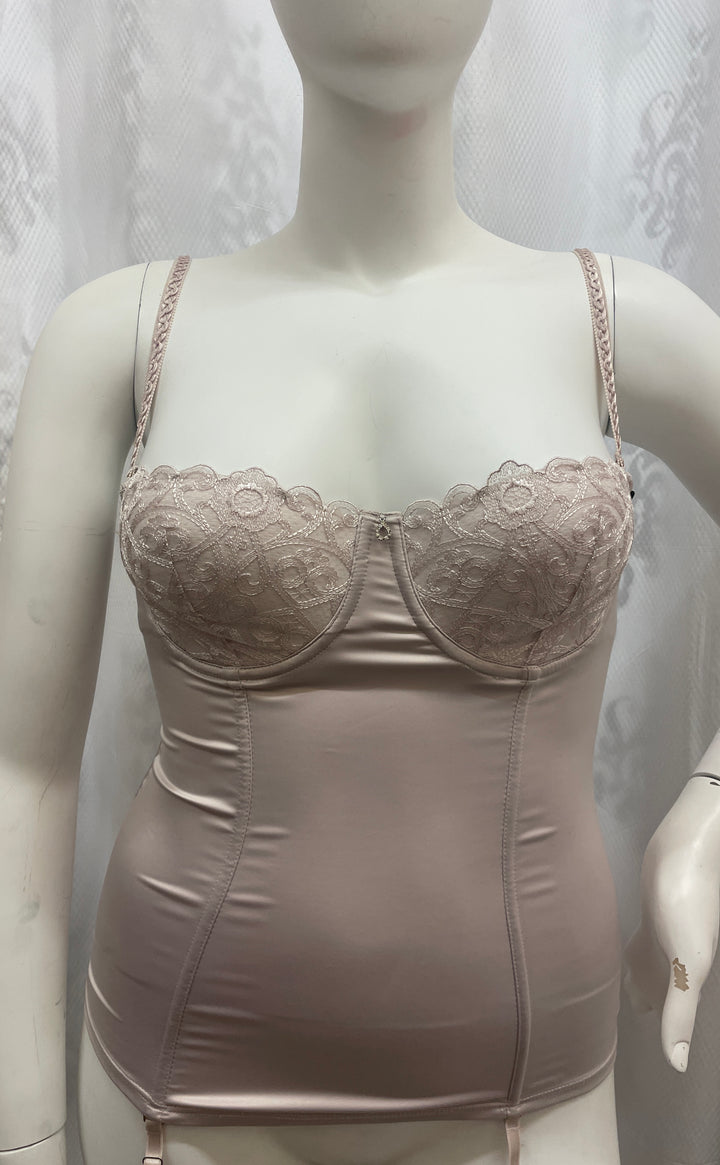 Balconette Bustier with Attached Garters