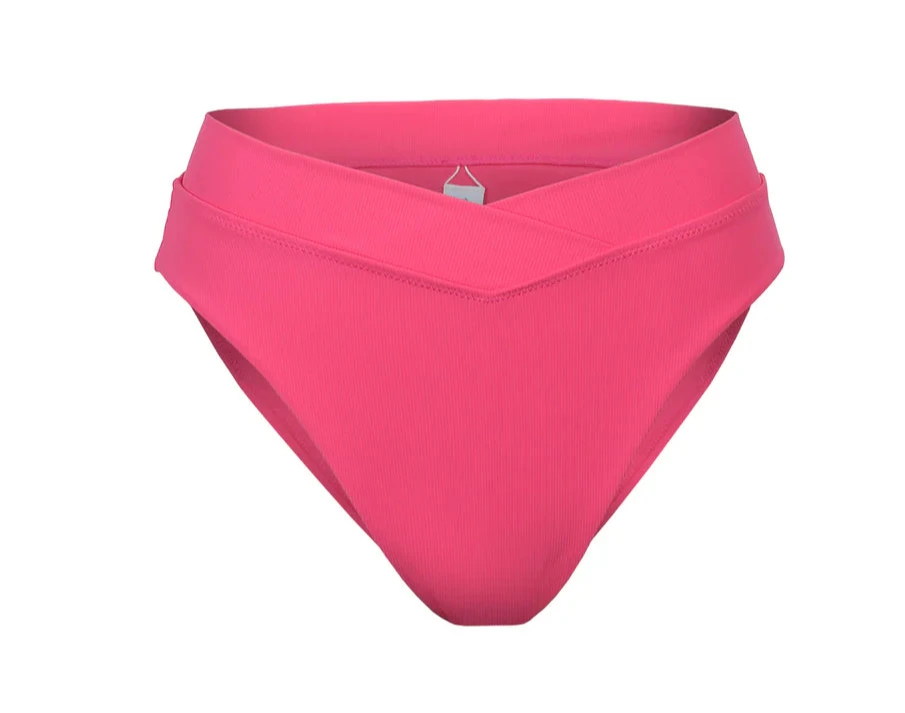 V-Front High Leg Swim Bottom - Size Small