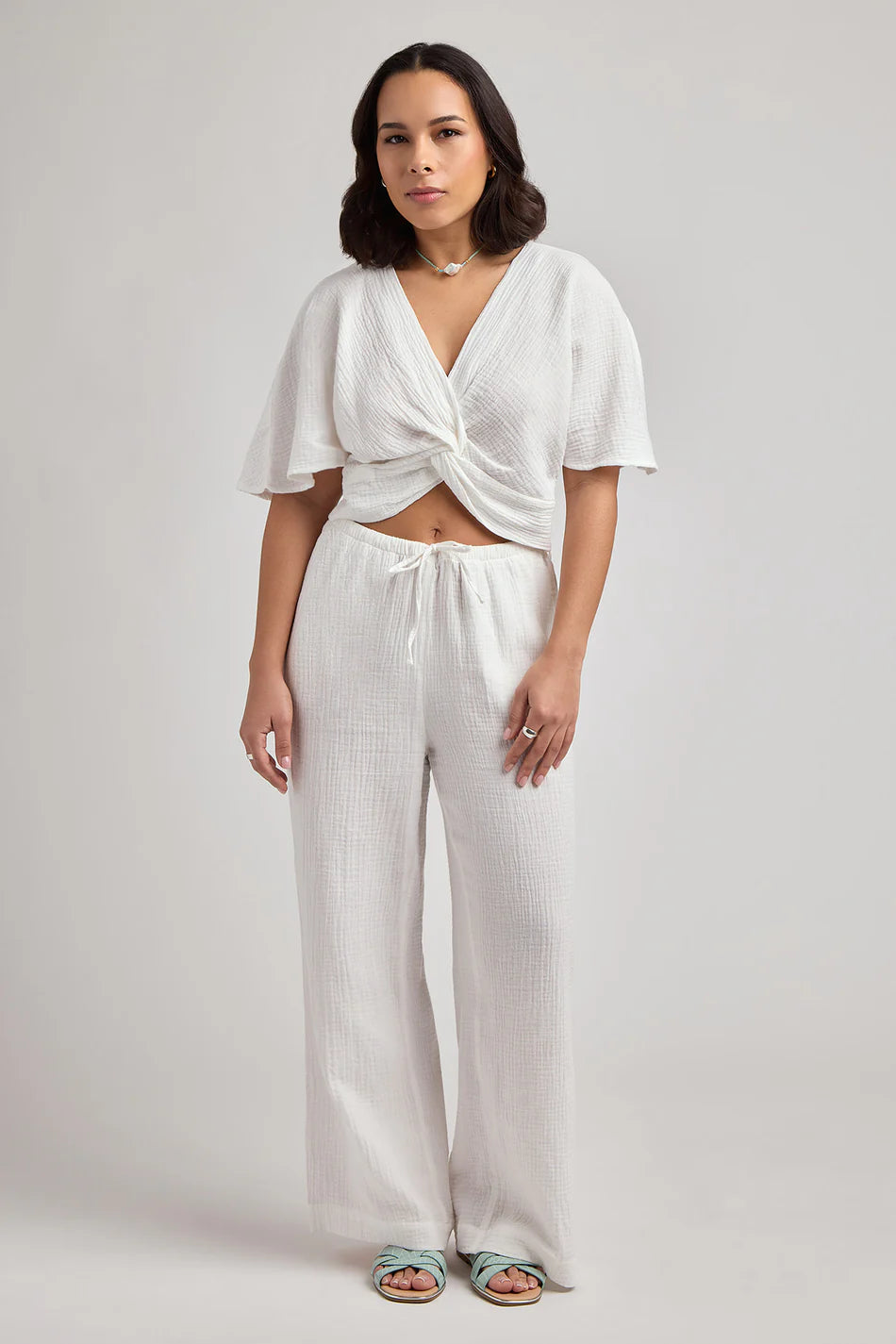 Cotton Cover-Up Crop Top