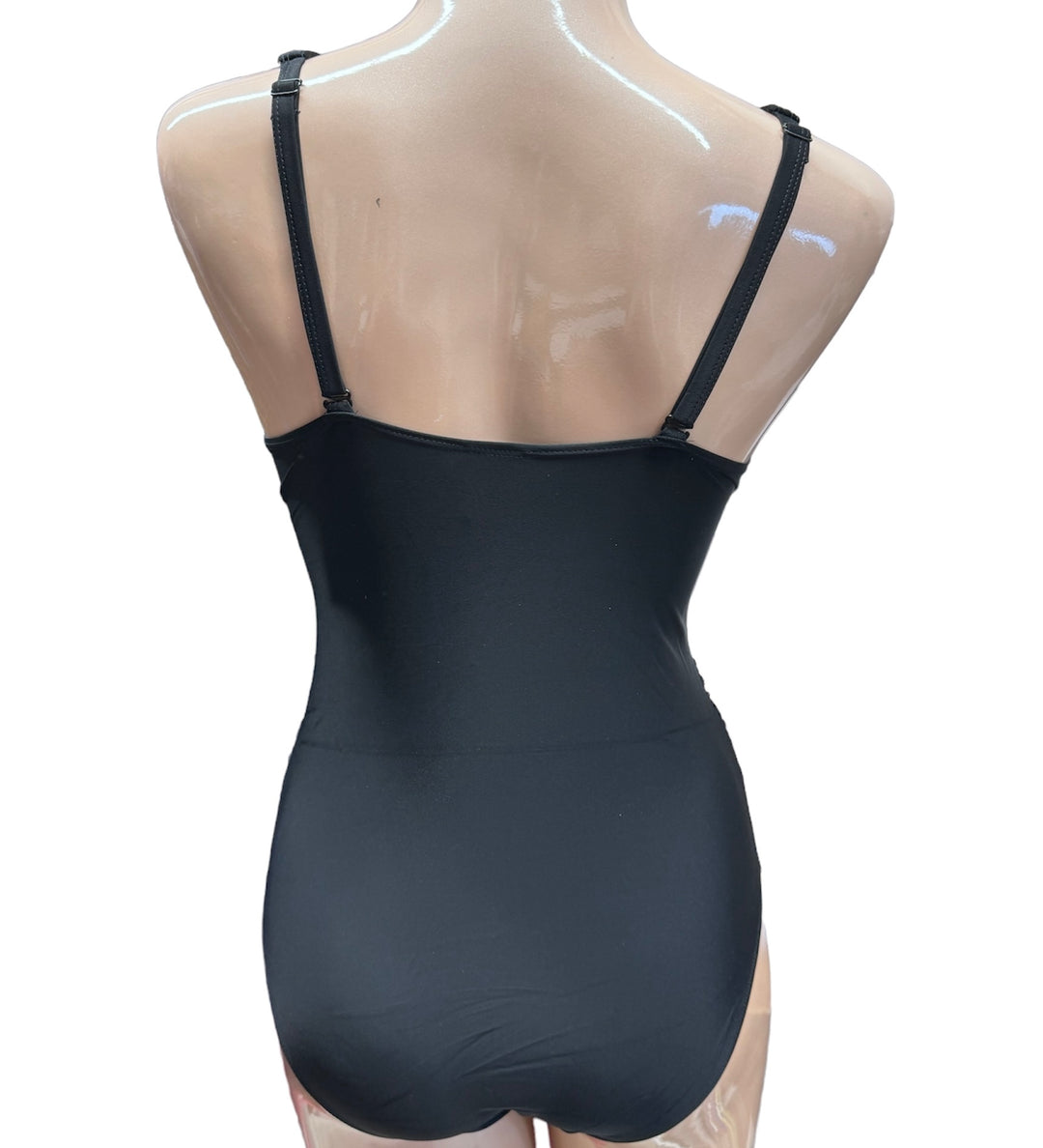 One Piece Front Wrap Swimsuit - Black