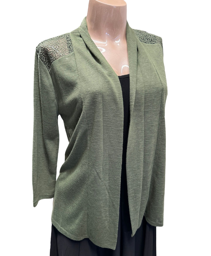 Neutral Tropics Cardigan - Deep Lichen Green