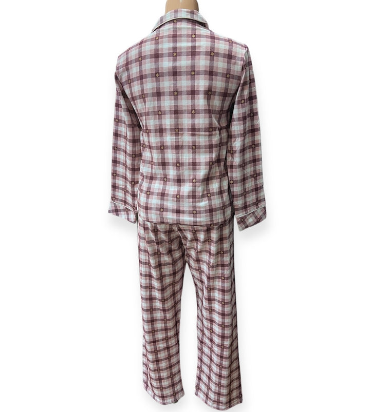 Lilliane Cotton Flannel Checkered Pj Set