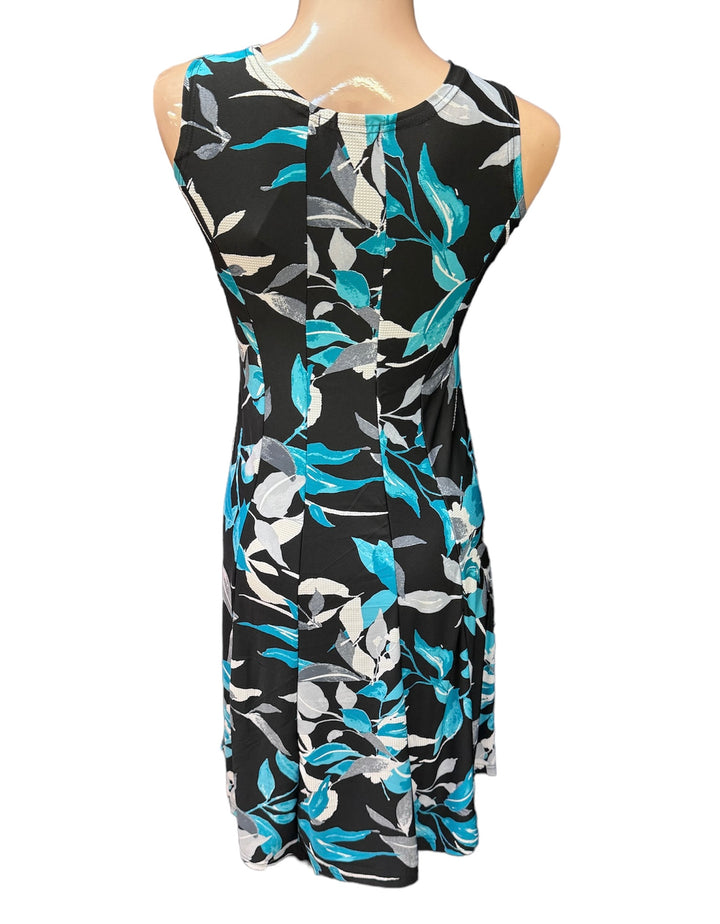 Fit & Flare Dress - Turquoise Floral