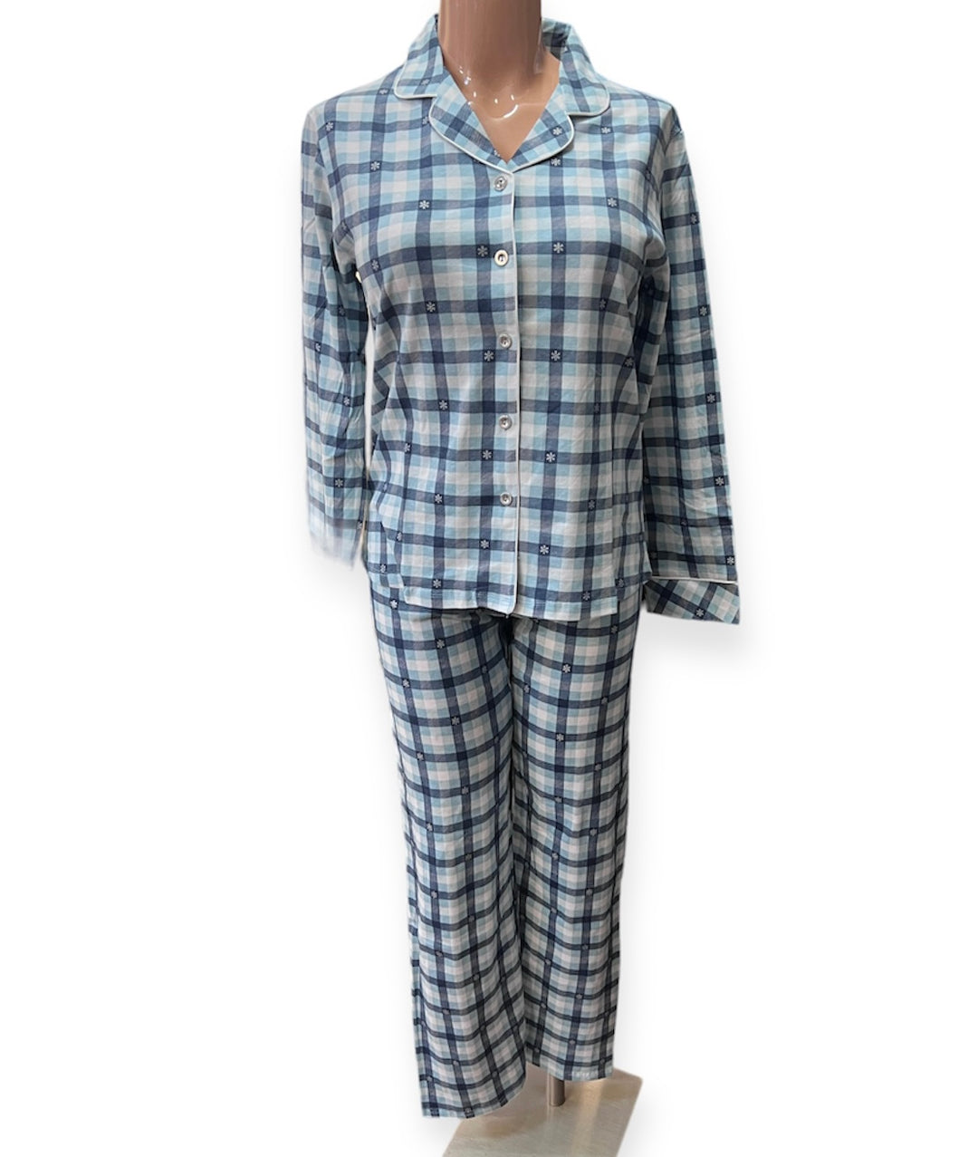 Lilliane Cotton Flannel Checkered Pj Set