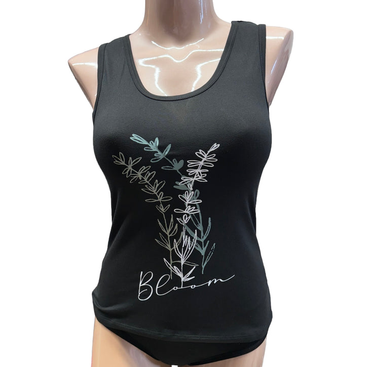 V-Neck Tank Top - Jet Black