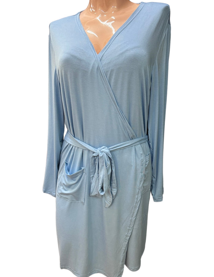 Kickee Mid Length Lounge Robe & Layette Gown Set