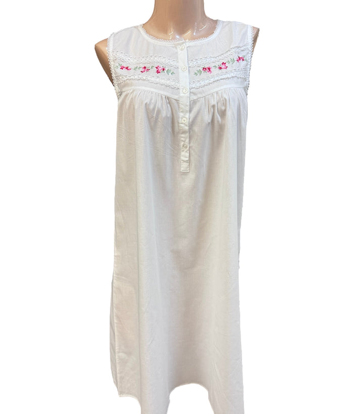 Sleeveless Cotton Nightgown