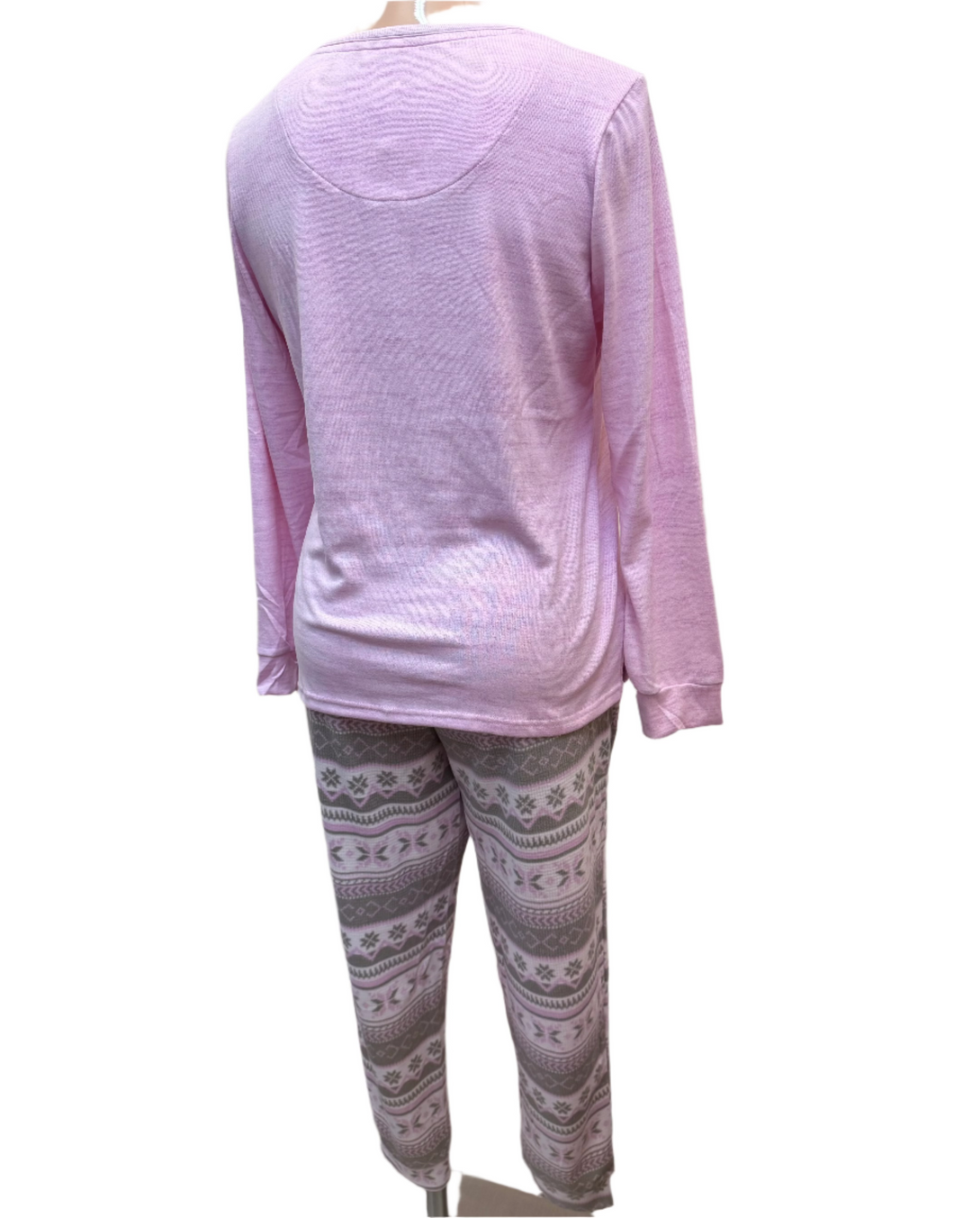 Chalked Fairisle Thermal Fleece PJ Lounge Set