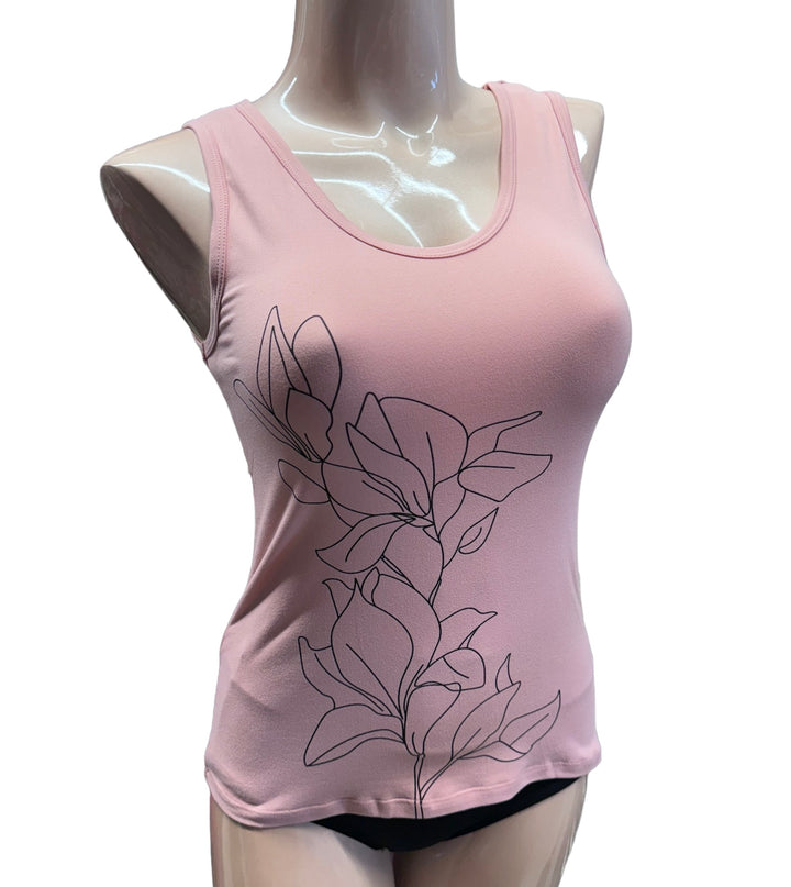 V-Neck Tank Top - Rose Tan