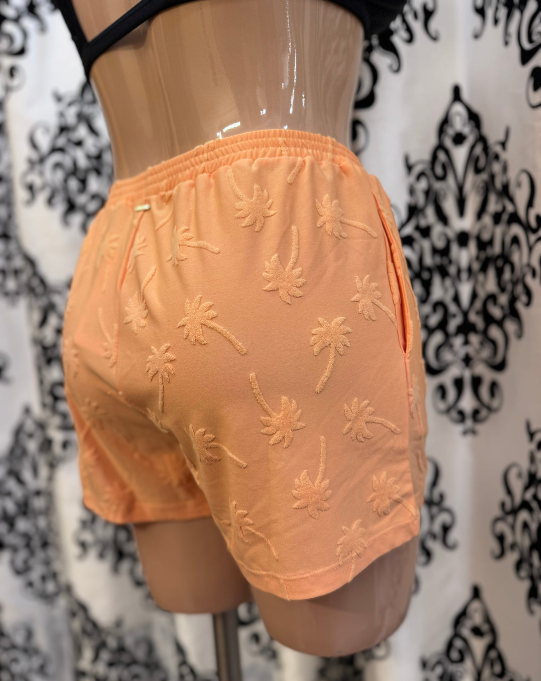 Retro Mandarine Beach Shorts w/ Pockets - Size Medium