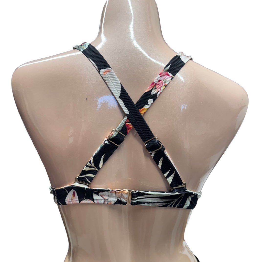 Ribbed Longline Bikini Top - Desert Flower