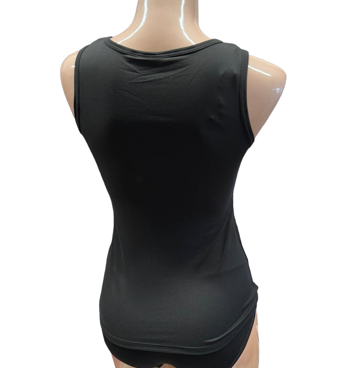 V-Neck Tank Top - Jet Black