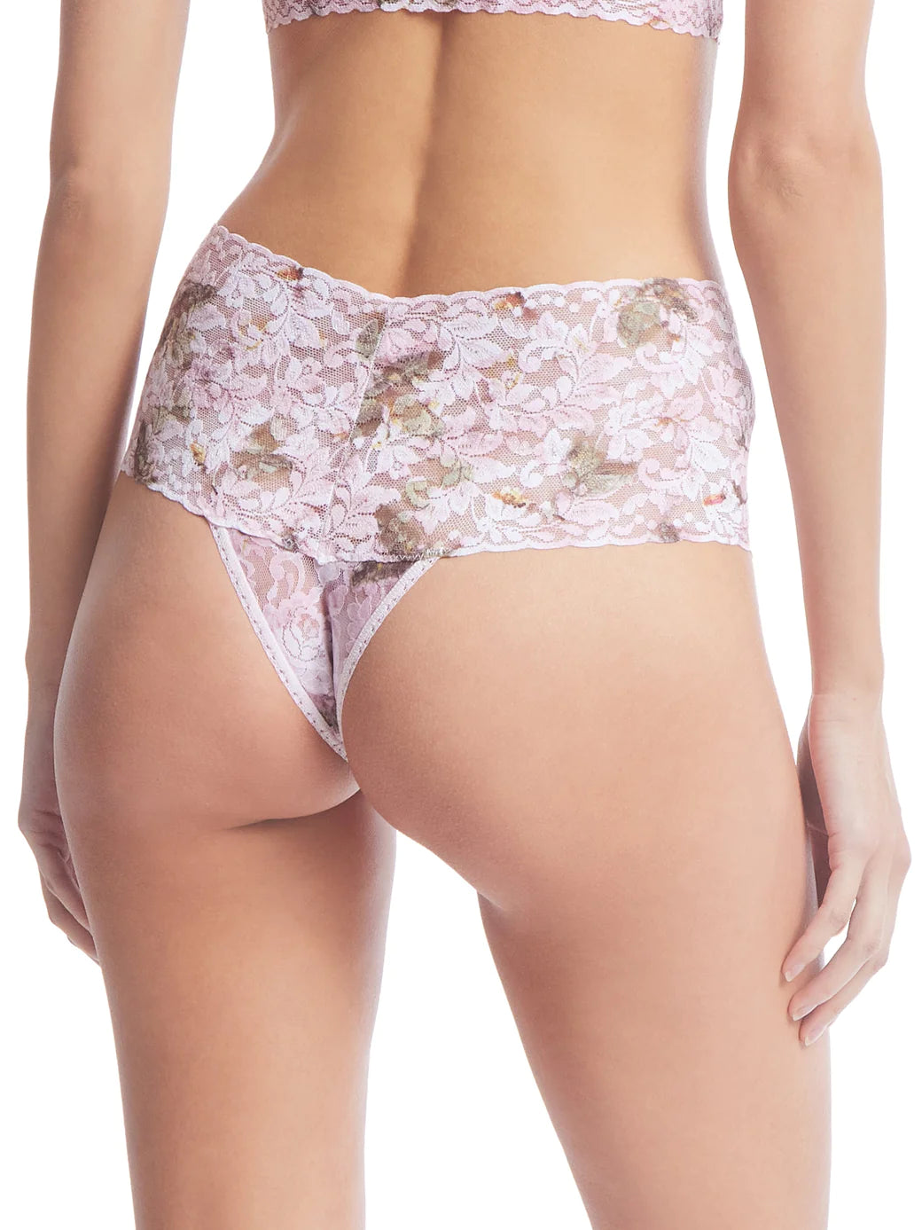 Hanky Panky Printed Retro Lace Thong – Sheer Essentials Lingerie