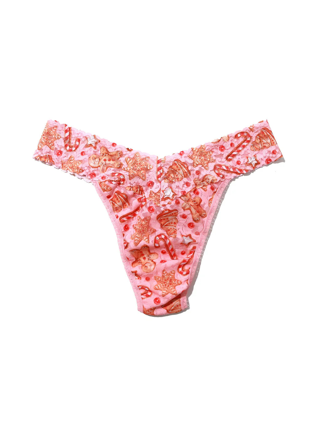 Printed Signature Lace Original Rise Thong Gingerbread