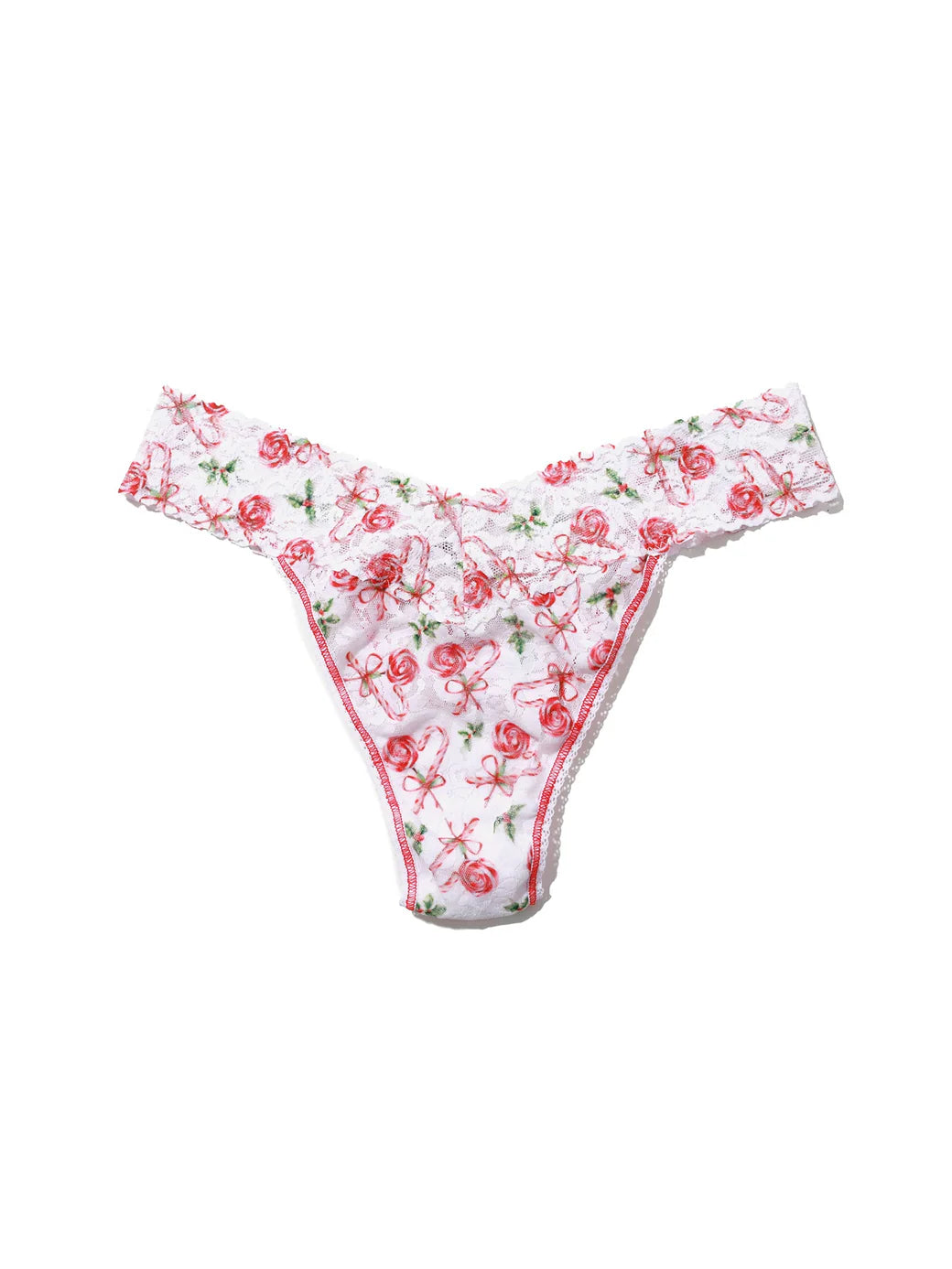 Printed Signature Lace Original Rise Thong - Something Sweet