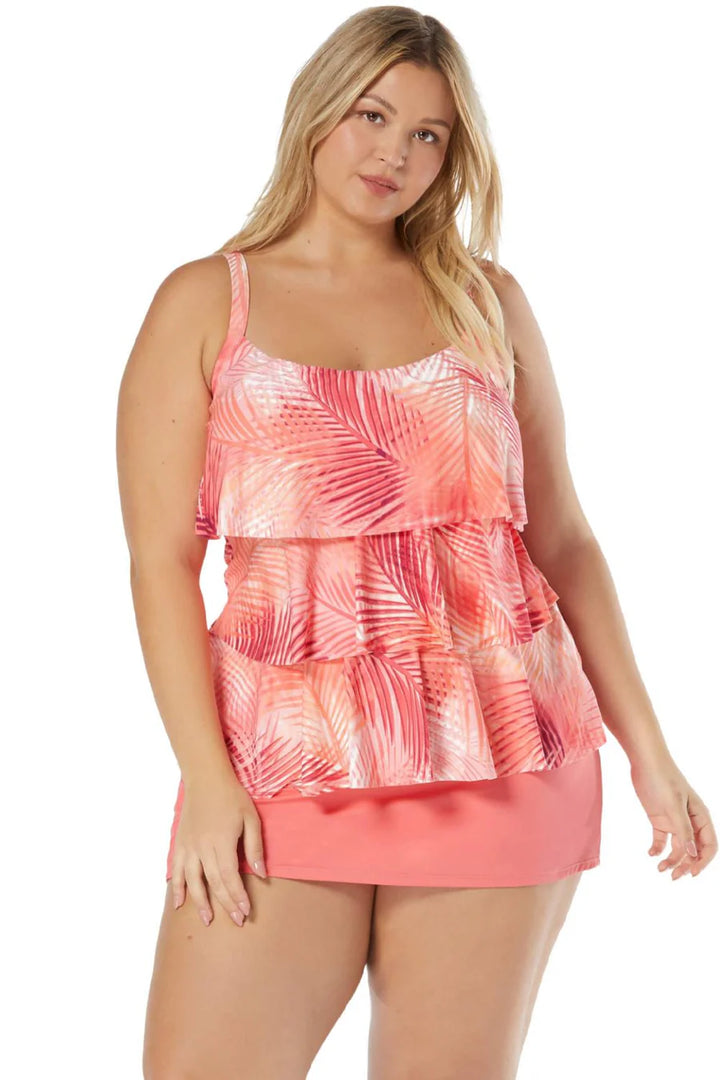 Jane Ruffle Tankini Tiered Top - Size 22