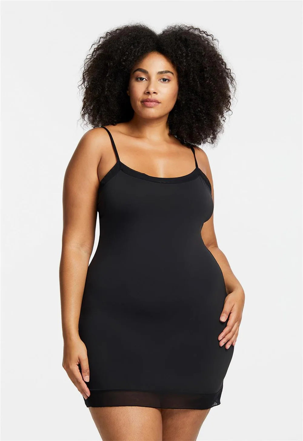 Round Neck Mid-Thigh Slip