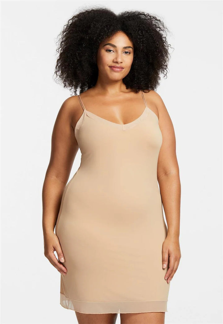 Round Neck Mid-Thigh Slip